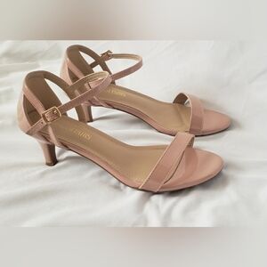 Blush Pink Strappy Heels by Dream Pairs